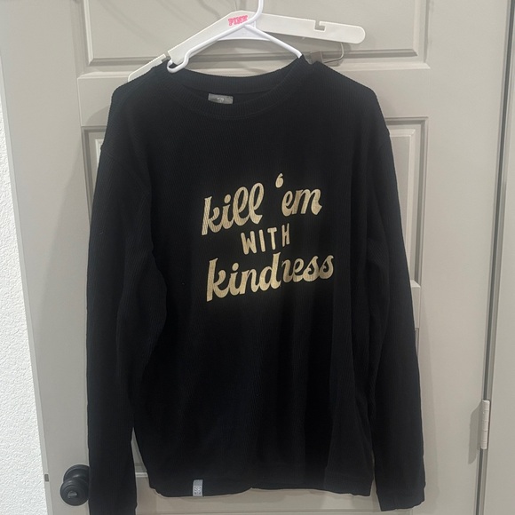 Black and Gold Graphic Sweater, Large - Picture 1 of 8